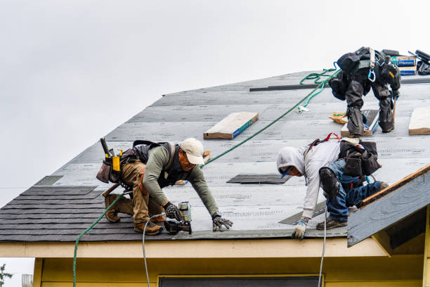 Professional Gutter Installation technician working in Illiopolis, IL